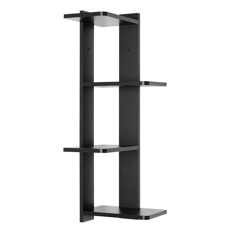 Danya B. Alvar Corner 4-Tier Floating Ledge Column Wall Shelf