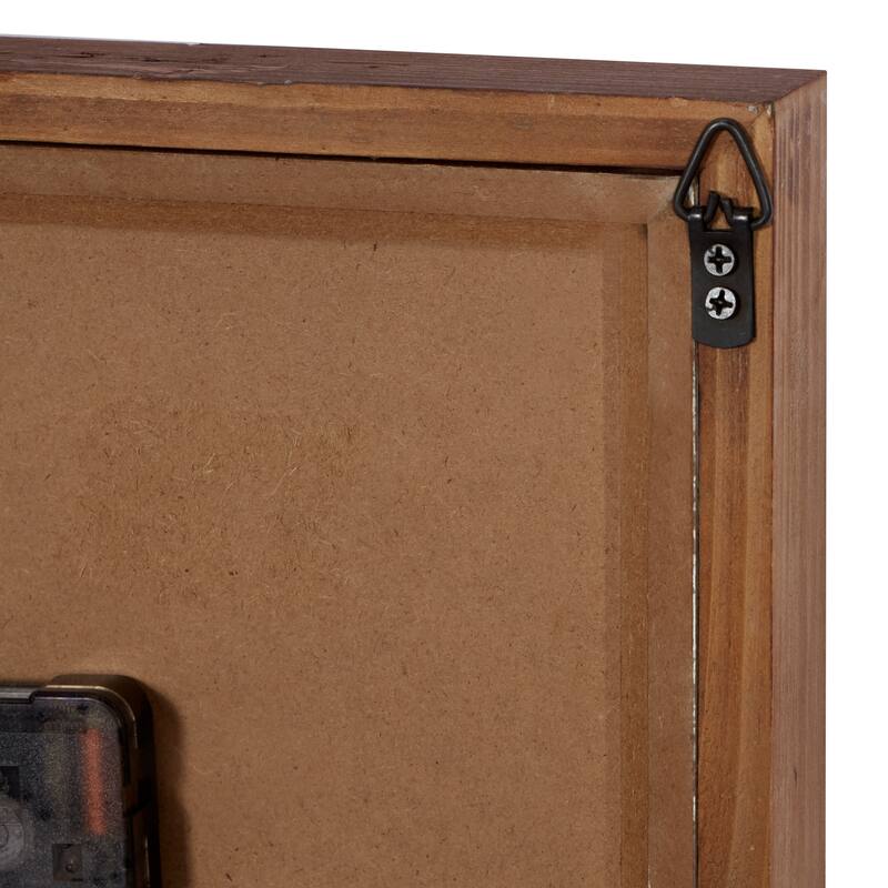 Brown Wood Farmhouse Wall Clock 24 x 12 x 4 - 12 x 4 x 24