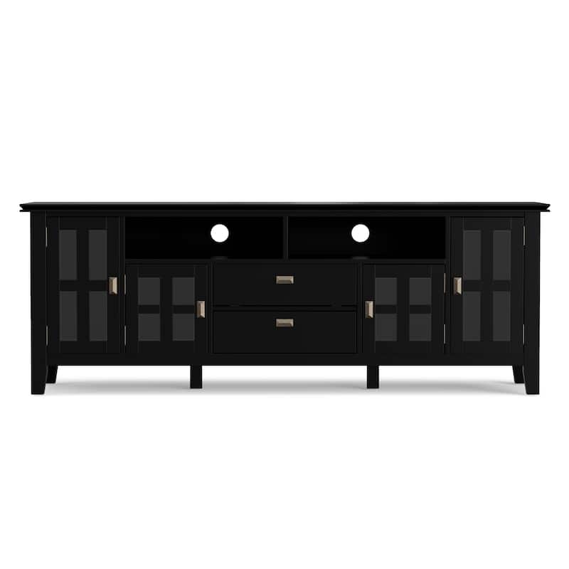 WYNDENHALL Stratford SOLID WOOD 72" Wide TV Media Stand For TVs up to 80"