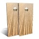 preview thumbnail 9 of 7, Boardwalk Wood Lines Outdoor Cornhole Board Set Backyard 2x4 - Include Carrying Case