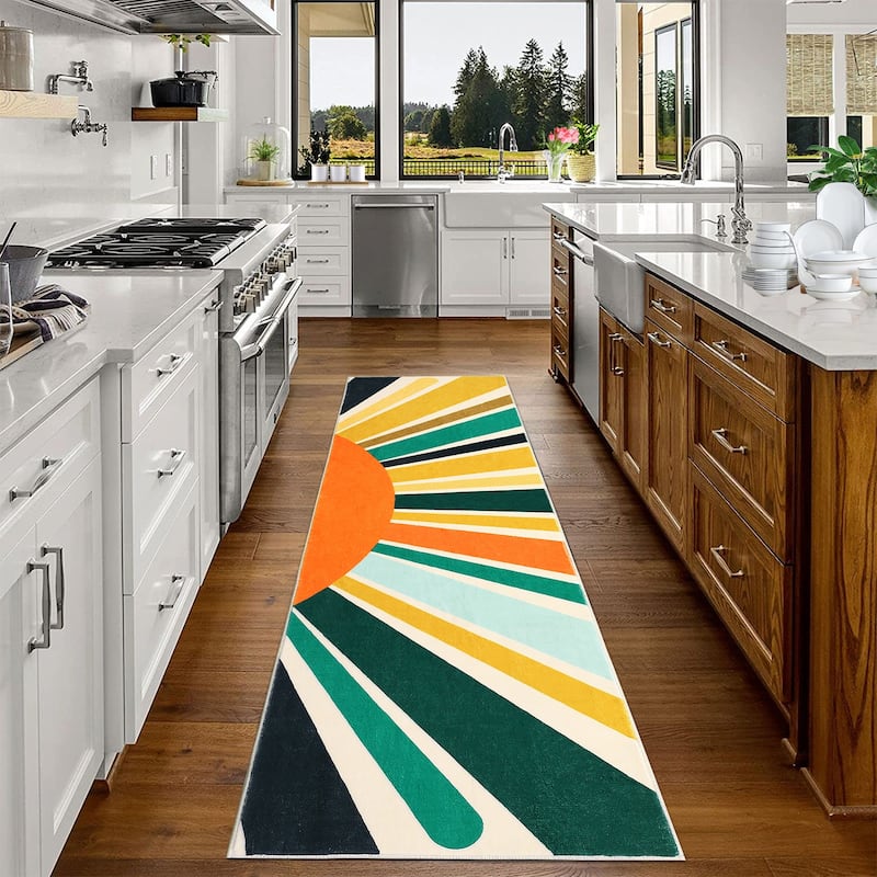 Garvee Rainbow Sol Kids Area Rug
