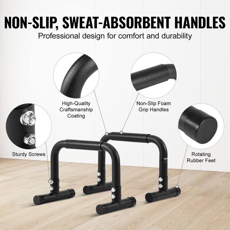 VEVOR Dip Bars Heave Duty Dip Stand Station for Strength Training Home Gym Office Outdoor