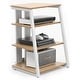 preview thumbnail 12 of 25, FITUEYES 4-Tier Wooden AV Component Media Stand Stereo Cabinet White&Oak