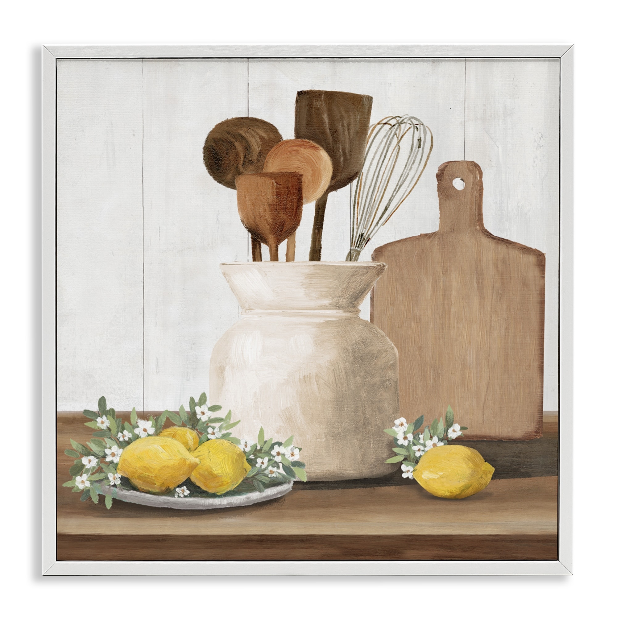 Stupell Country Kitchen & Lemons Framed Giclee Art Design By White Ladder