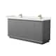 Option Dark Gray / White Cultured Marble Top / Satin