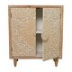 preview thumbnail 3 of 6, Light Brown Wood Farmhouse Cabinet