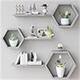 Option Grey Hexagon Shelves