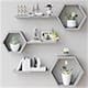 Option Grey Hexagon Shelves