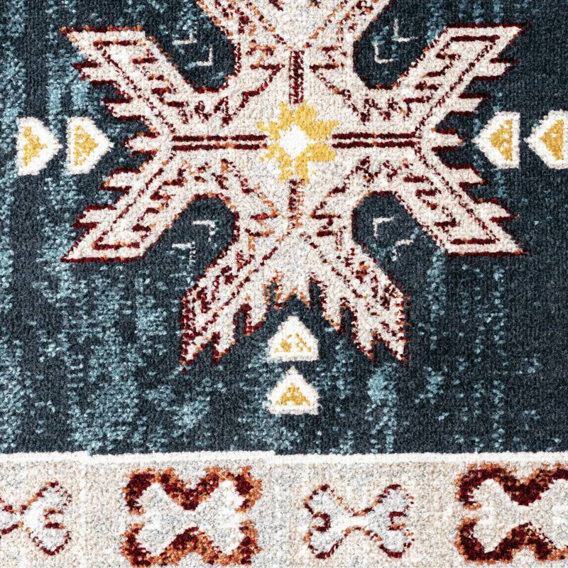 Everwash Treasure Saul Southwest Geometric Machine Washable Area Rug