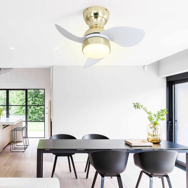 22"/23"/29" Flush Mount Ceiling Fan with Light and Remote Control for Small Room,Patio,Kitchen,Bedroom