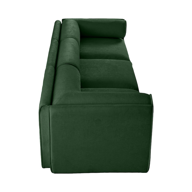 Modern 3 Deep Seat Modular Sofa with Storage, Cylindrical Backrest & Armrests