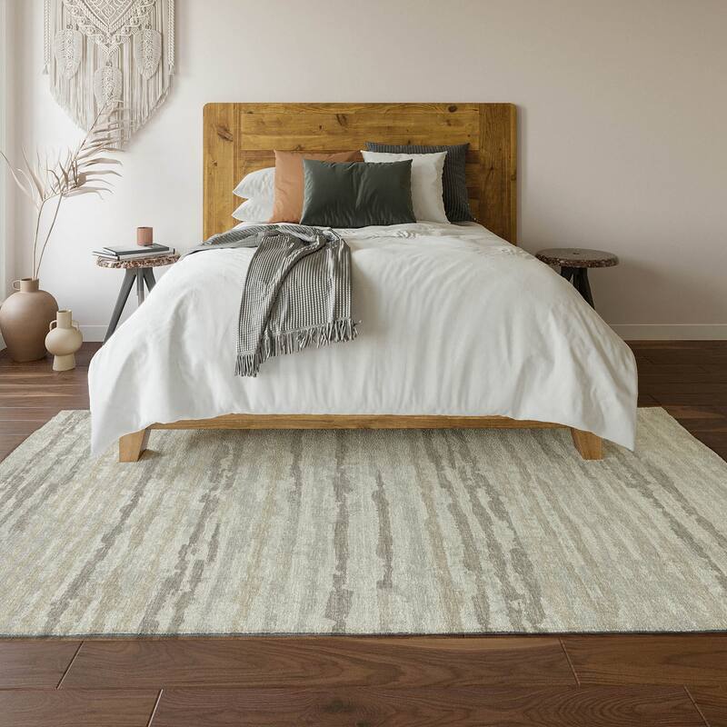 Premium Washable Super Soft Modern Ombre Stripes Mayfield Rug