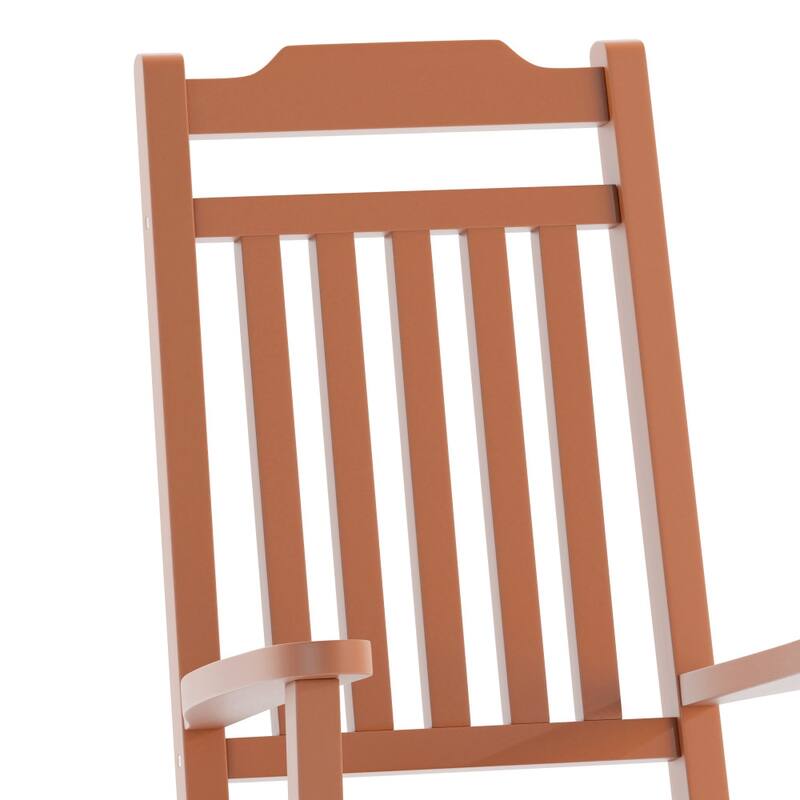 All-Weather Rocking Chair in Faux Wood - Patio and Backyard Furniture