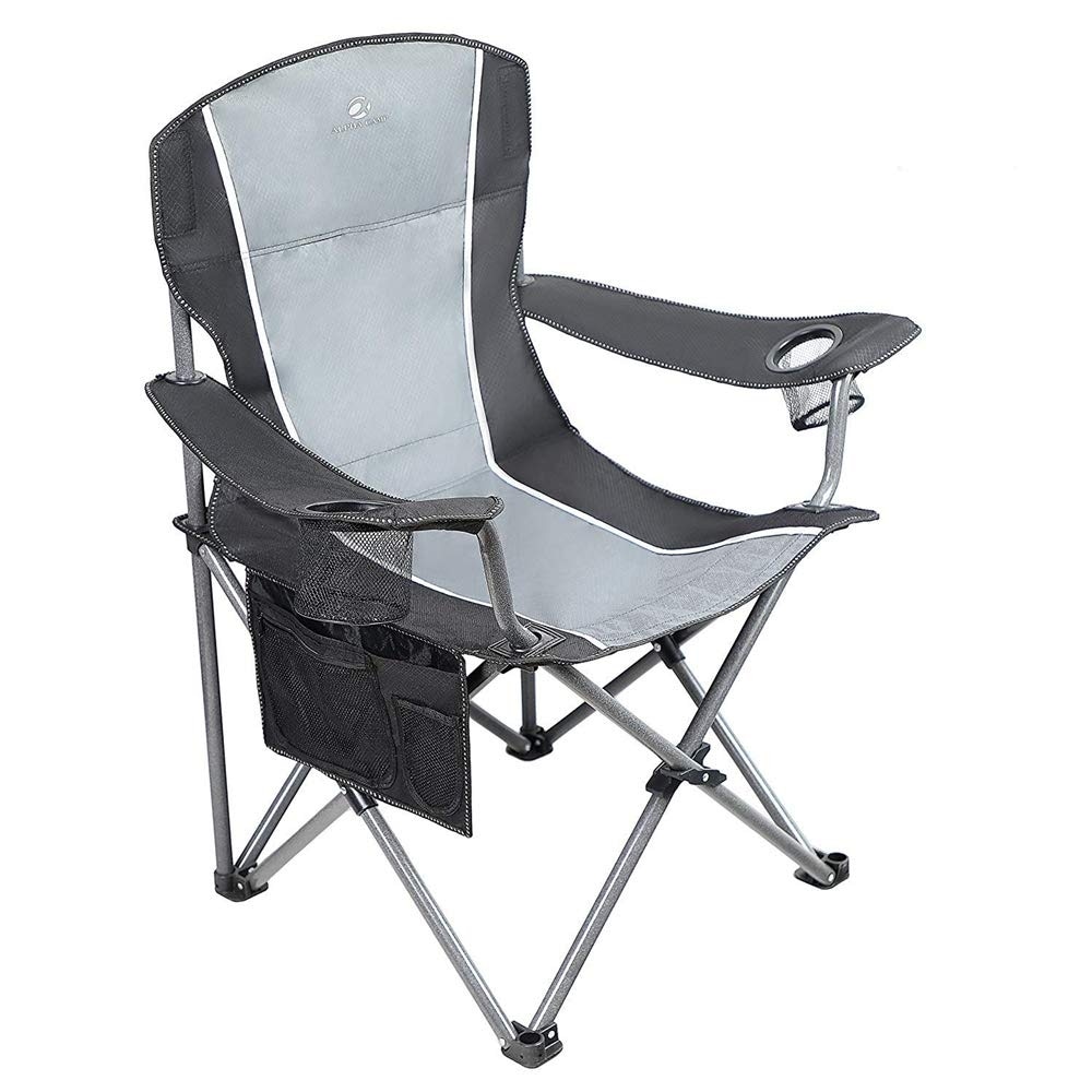 ALPHA CAMP Oversized Camping Folding Chair Padded Arm Chair with Cup Holder  On Sale Bed Bath  Beyond 31117795