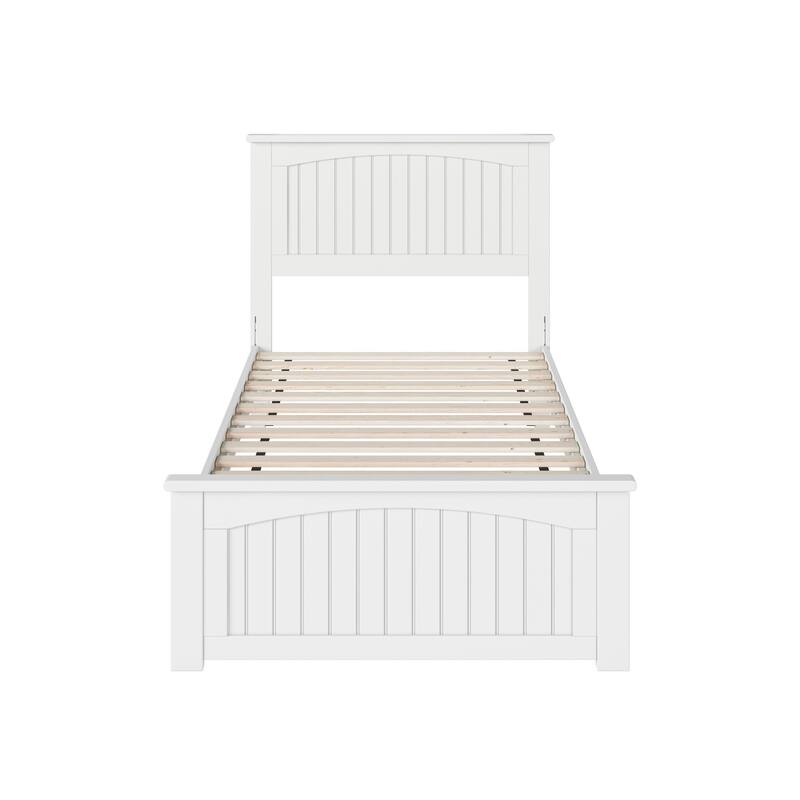 Naples Solid Wood Low Profile Platform Bed with Matching Footboard