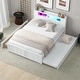preview thumbnail 33 of 32, Versatile Queen Size Wood Storage Bed with LED and Trundle for Enhanced Comfort and Space Utilization