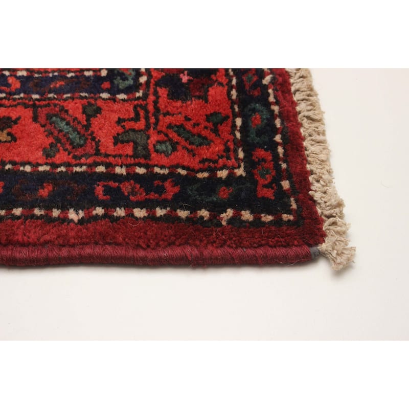 ECARPETGALLERY Hand-knotted Andelz Red Wool Rug - 3'8 x 10'2