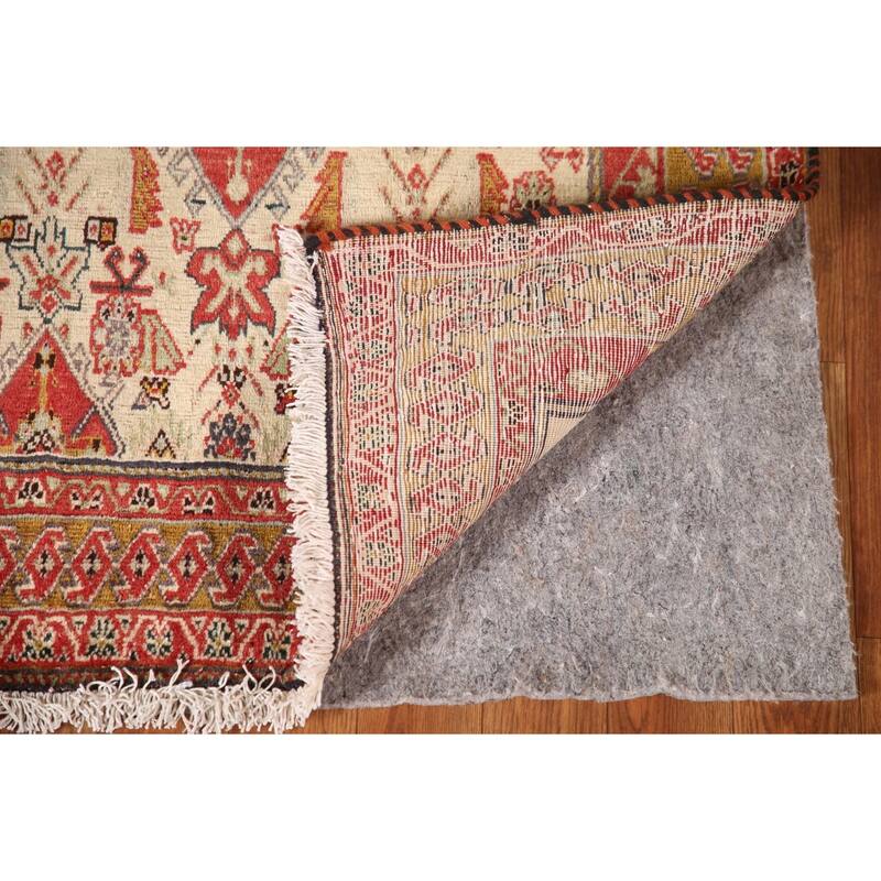 Vegetable Dye Shiraz Kashkoli Persian Antique Rug Handmade Wool Carpet - 3'4"x 4'10"