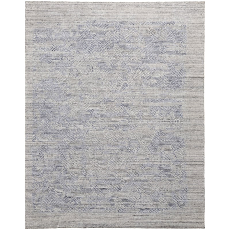 Grand Bazaar Huntley Hand Woven Abstract Modern Area Rug - 3'6" x 5'6" - Gray/Blue