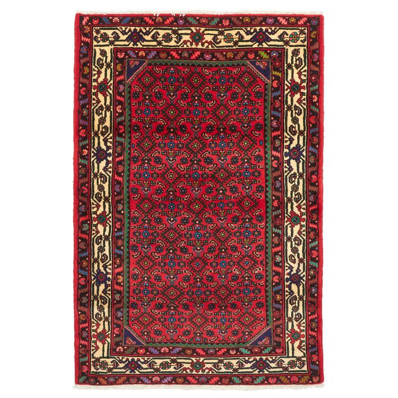 ECARPETGALLERY Hand-knotted Andelz Red Wool Rug - 3'5 x 5'2