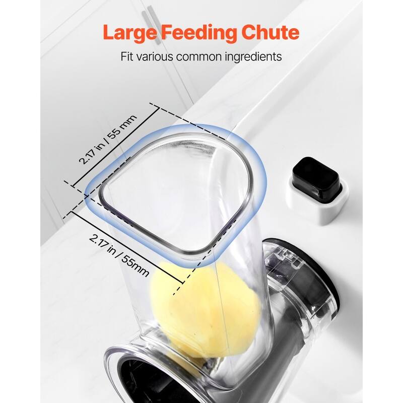 Electric Cheese Grater Salad Maker, 200W Salad Shooter, Electric Vegetable Slicer - 9.45 x 4.92 x 10.63 in