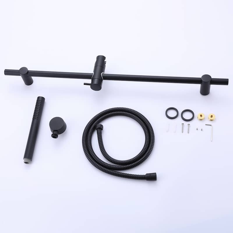 3-Spray Function Hand Shower With Slide Bar Kit In Matte Black