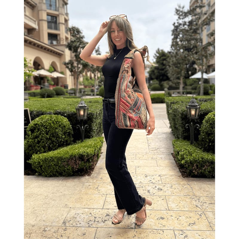 Kathmandu Collection Quilted Patchwork Hobo Bag