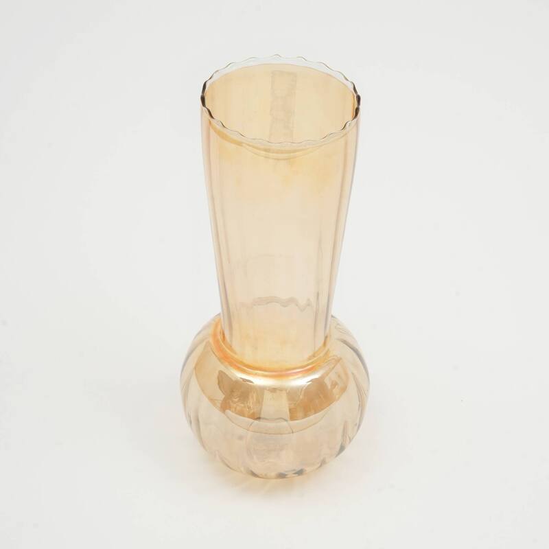 Whimsy Whirlpool Large Glass Vase - 5.5x10 Inch Modern Swirl Design for Floral Arrangements