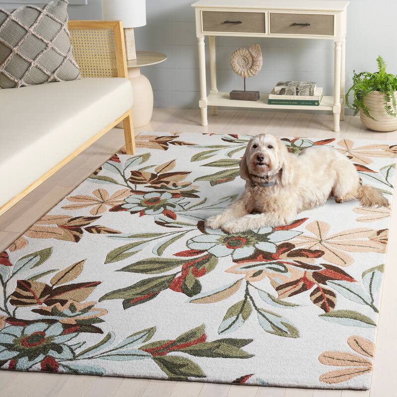 SAFAVIEH Handmade Jardin Annaros Floral Wool Rug