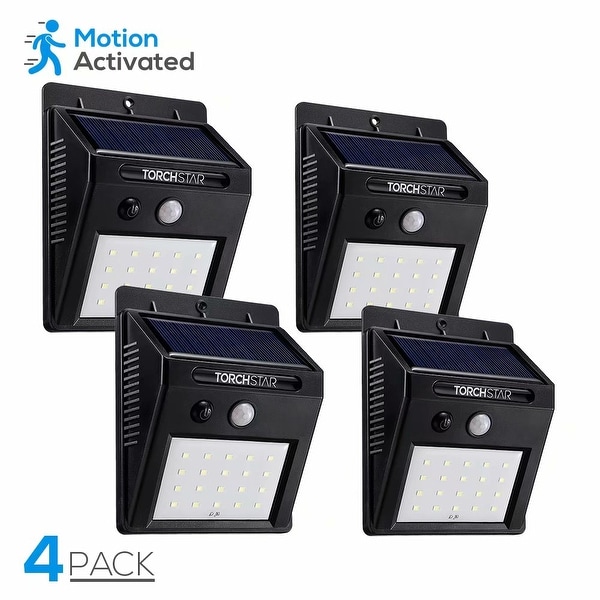 2/4/8 Pack 20 LED Solar Outdoor Wall Lighting, Motion Sensor, 6500K. Opens flyout.