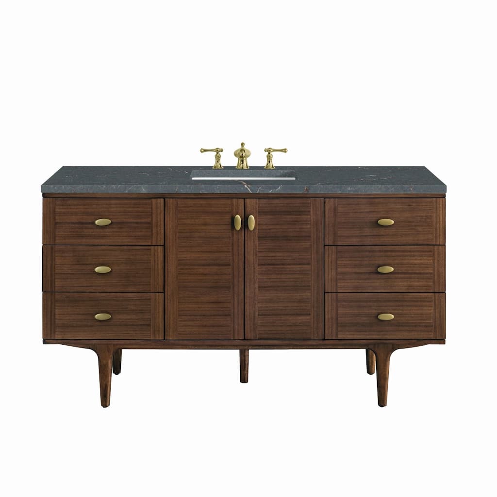 James Martin Vanities 670-V60S-3PBL Amberly 60" Single Basin Wood