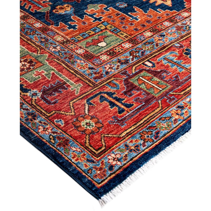 Serapi One-of-a-Kind Hand-Knotted Area Rug - Blue - 9' 0" x 11' 9"