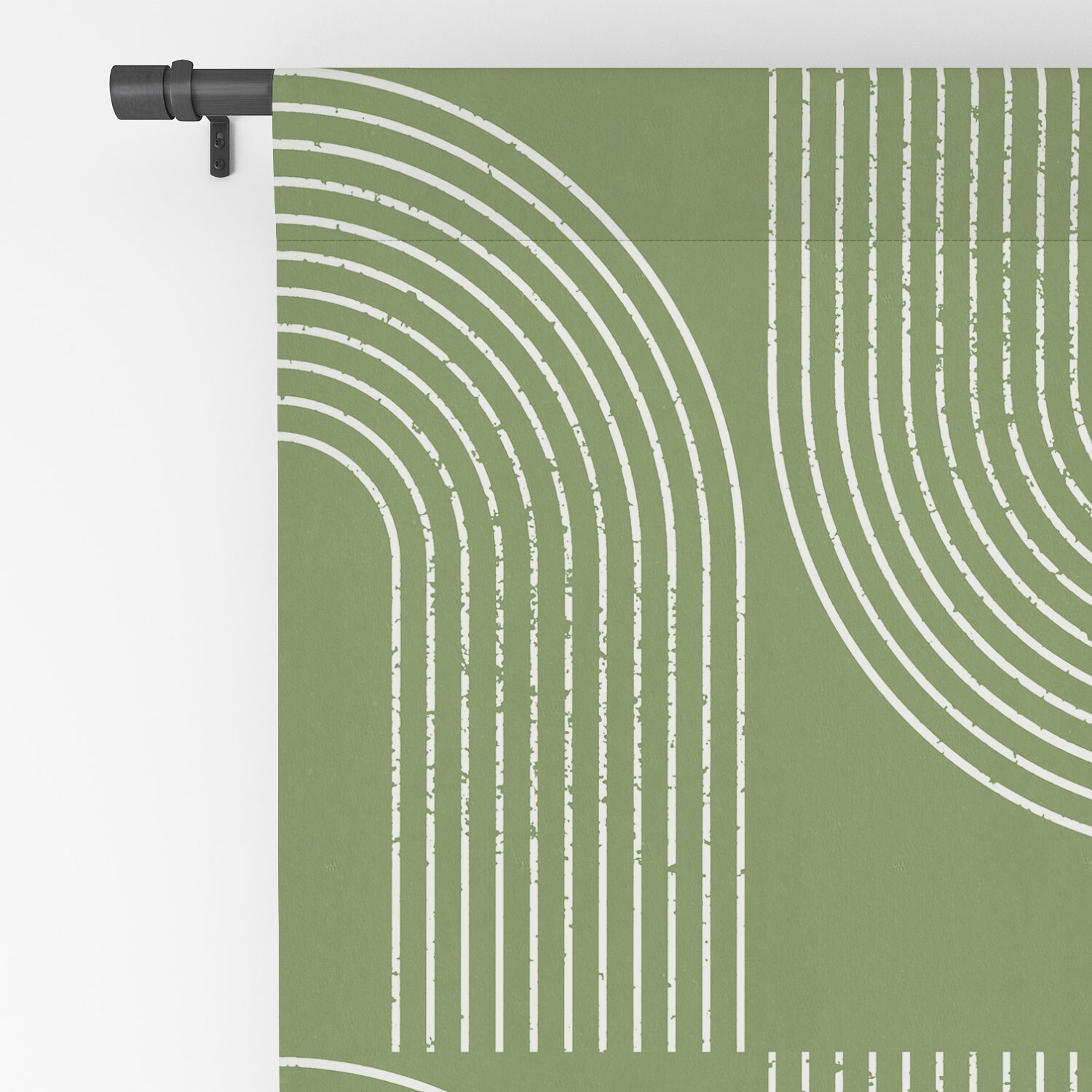 Sheila Wenzel-Ganny Sage Green Minimalist Blackout Window Curtain