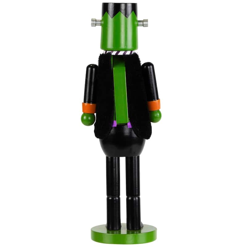 Frankenstein's Monster Nutcracker Halloween Figure - 10.5" - Green and Black