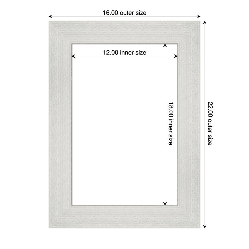 Amanti Art Mosaic Gold Framed Dry Erase Magnetic Board - 16 x 22 in - Mosaic White