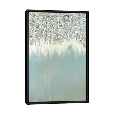 iCanvas "Blue And Silver Shimmer" by Amber Lamoreaux Framed Canvas Print