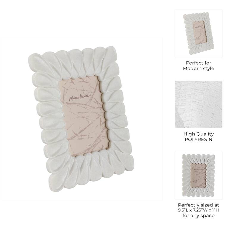 Resin Photo Frame Sculpted Dimensional Design and Textured Contours