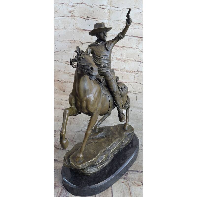 Carl Kauba Austrian 1865-1922 Gorgeous Cowboy Shooting Gun Bronze Sculpture