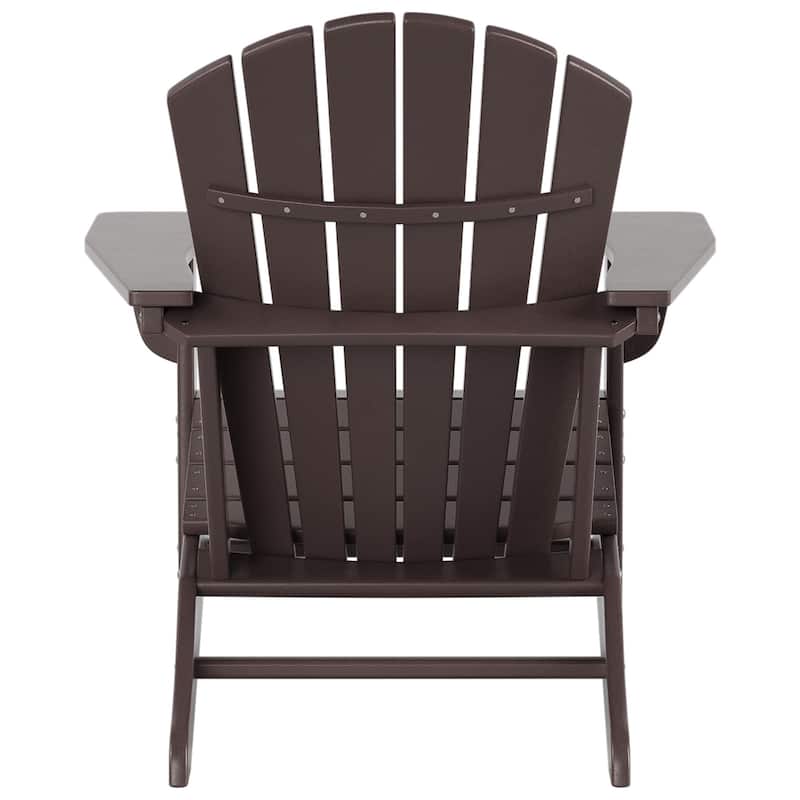 Altura Outdoor Eco-Friendly All Weather Adirondack Chair with Ottoman and Side Table (3-Piece Set)