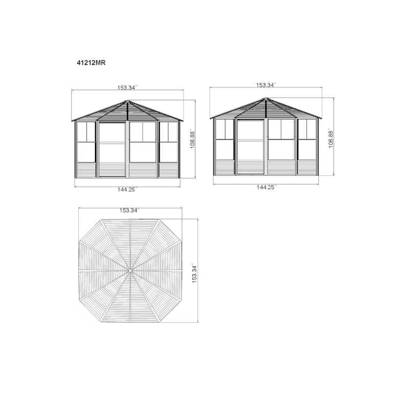 Florence - Solarium 12x12 Metal Roof