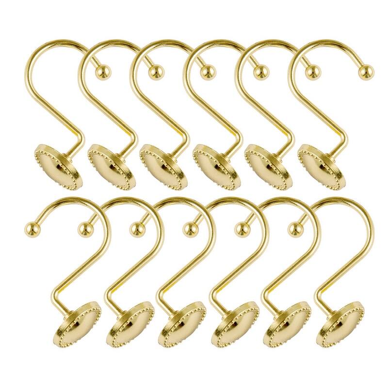 Utopia Alley Rustproof Zinc Shower Curtain Rings for Bathroom, Set of 12