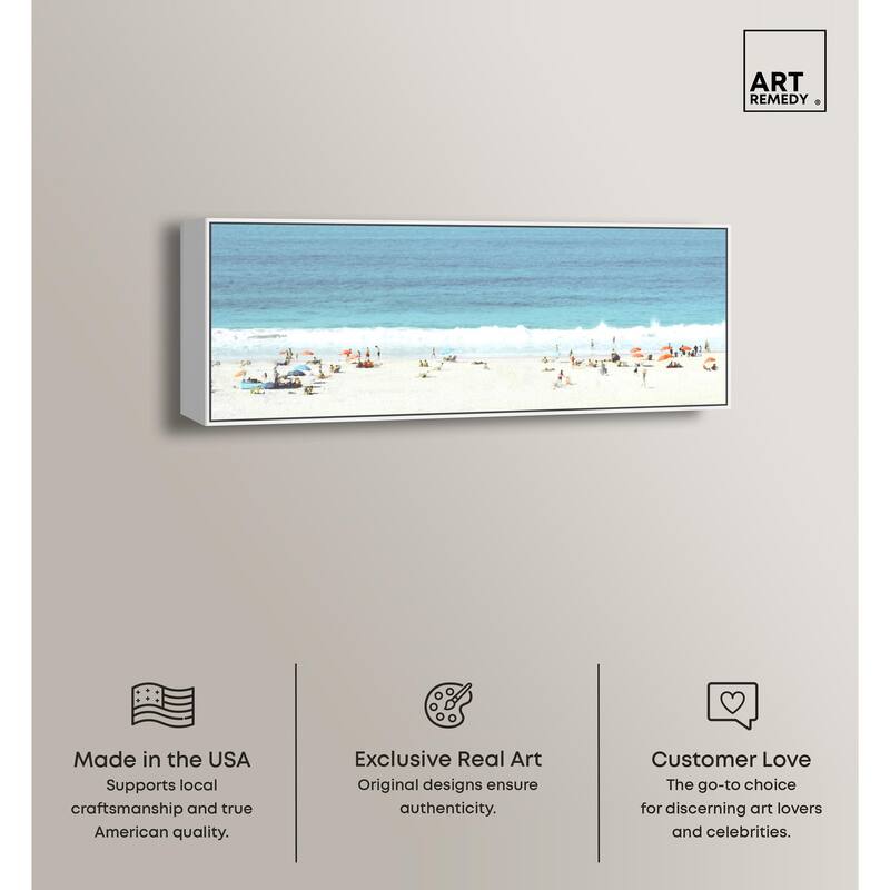 Beach Panorama Love Panoramic Canvas by Art Remedy