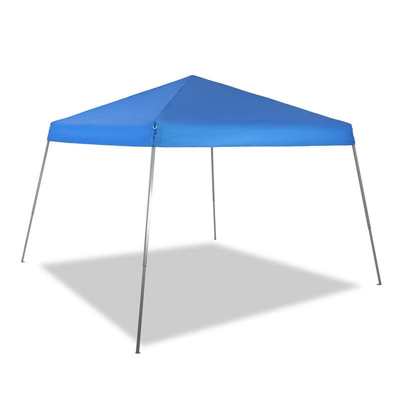 PHI VILLA 12' x 12' Slant Leg Pop-up Canopy, 81 Sq. Ft of Shade, Instant Folding Canopy, Blue - 12x12ft