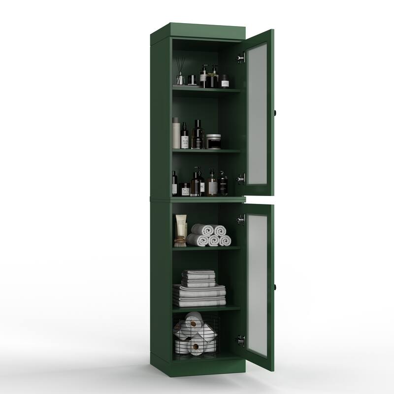 100% Solid Wood 16.5" Bathroom Cabinet with Optional Doors by Palace Imports
