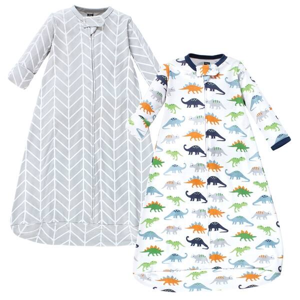 slide 1 of 1, Hudson Baby Infant Boy Cotton Long-Sleeve Wearable Sleeping Bag, Sack, Blanket, Dinosaurs