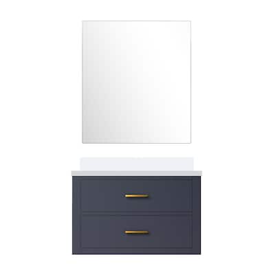 Castor Bath Vanity with Quartz Top, Sink and Mirror