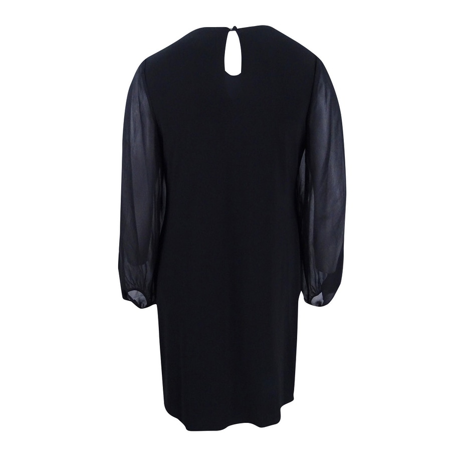 X By Xscape Women/'s Plus Size Cold-Shoulder Beaded Dress