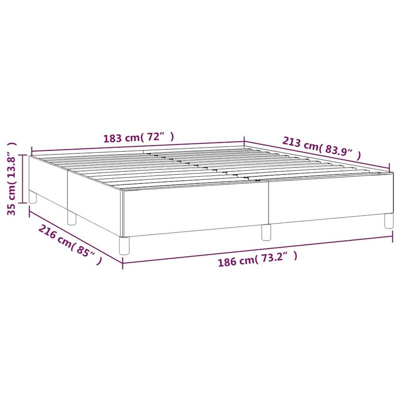 vidaXL Bed Frame, Faux Leather, No Mattress