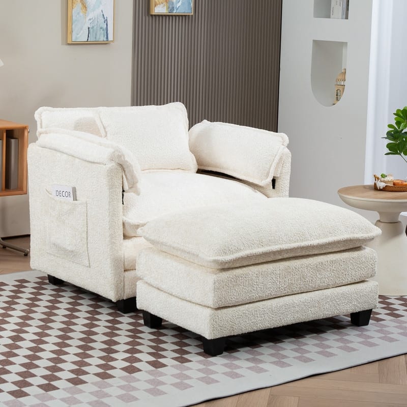 39.76" Single Sofa Chair, Ottoman