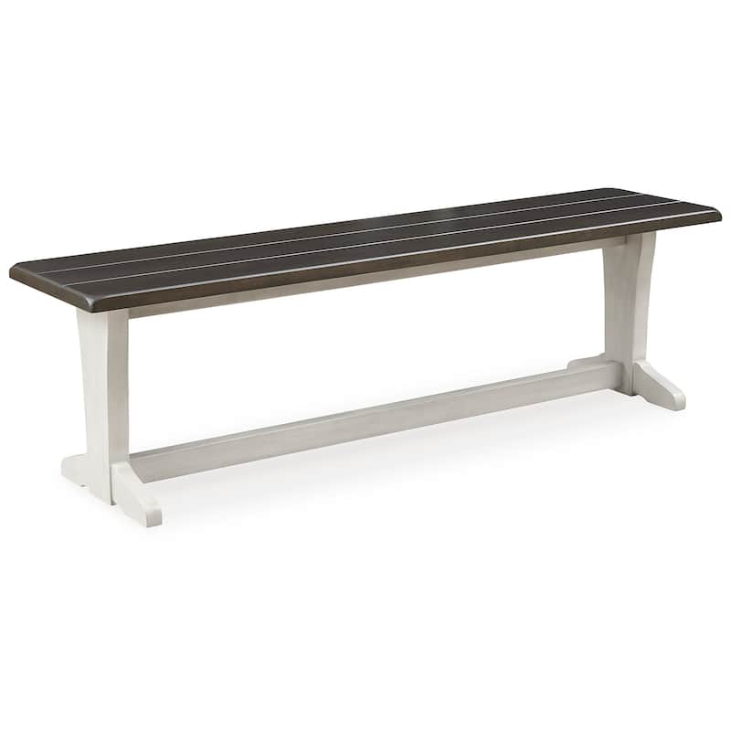 Signature Design by Ashley Darborn Gray/Brown 62" Dining Bench - 62''W x 15''D x 18''H